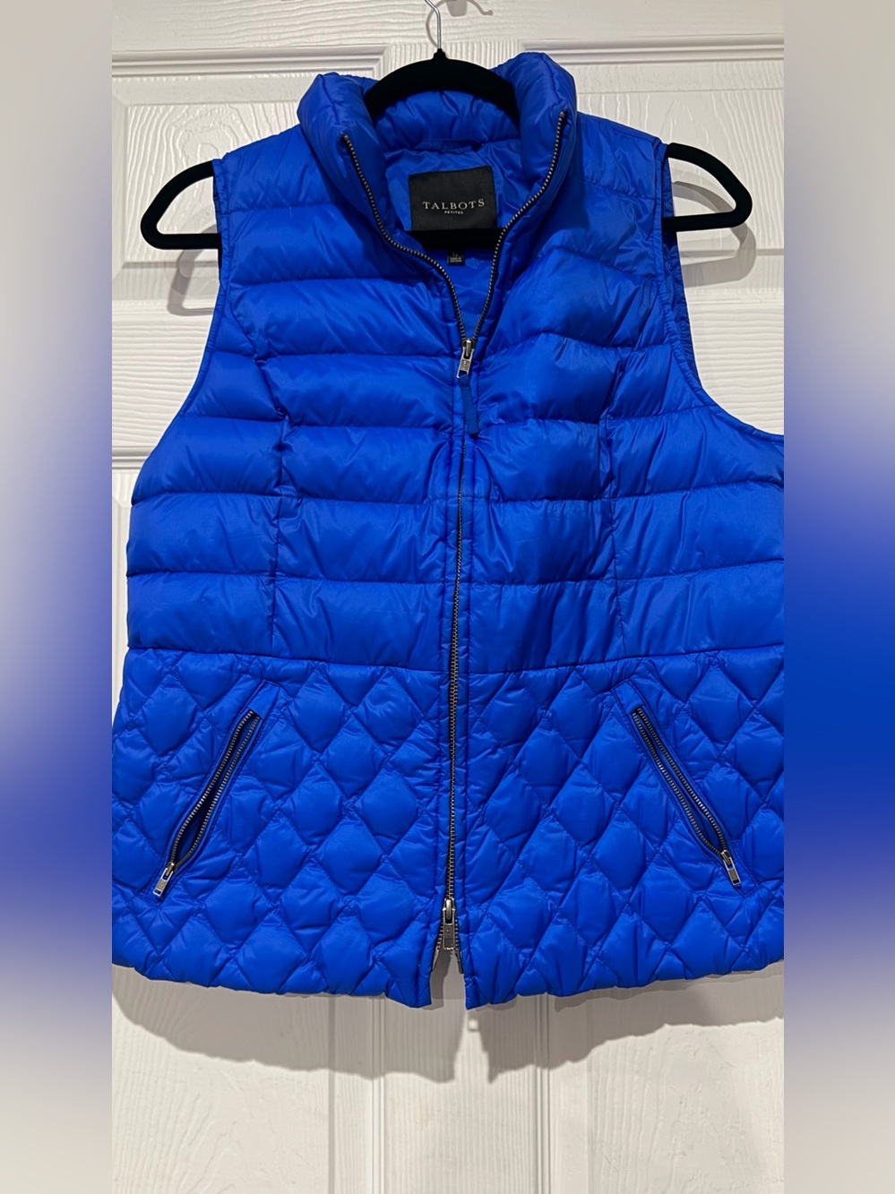 Talbots W' Blue Quilted Puffer Vest